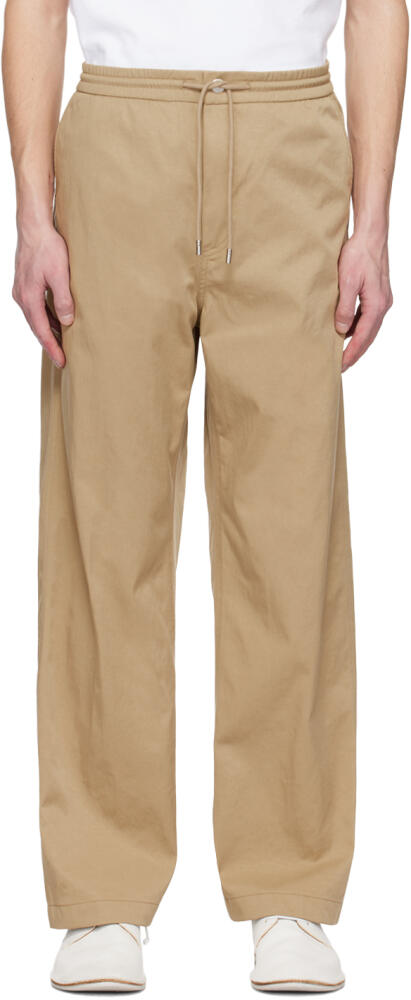 Solid Homme Beige Straight Trousers Cover