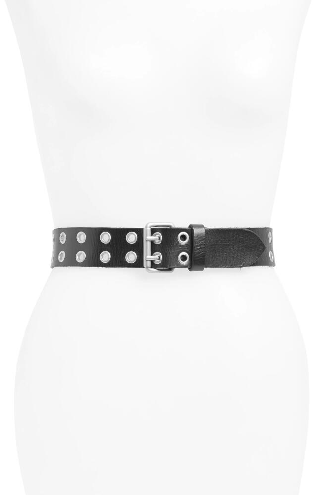 AllSaints Double Prong Belt in Black/dull Nickel Cover