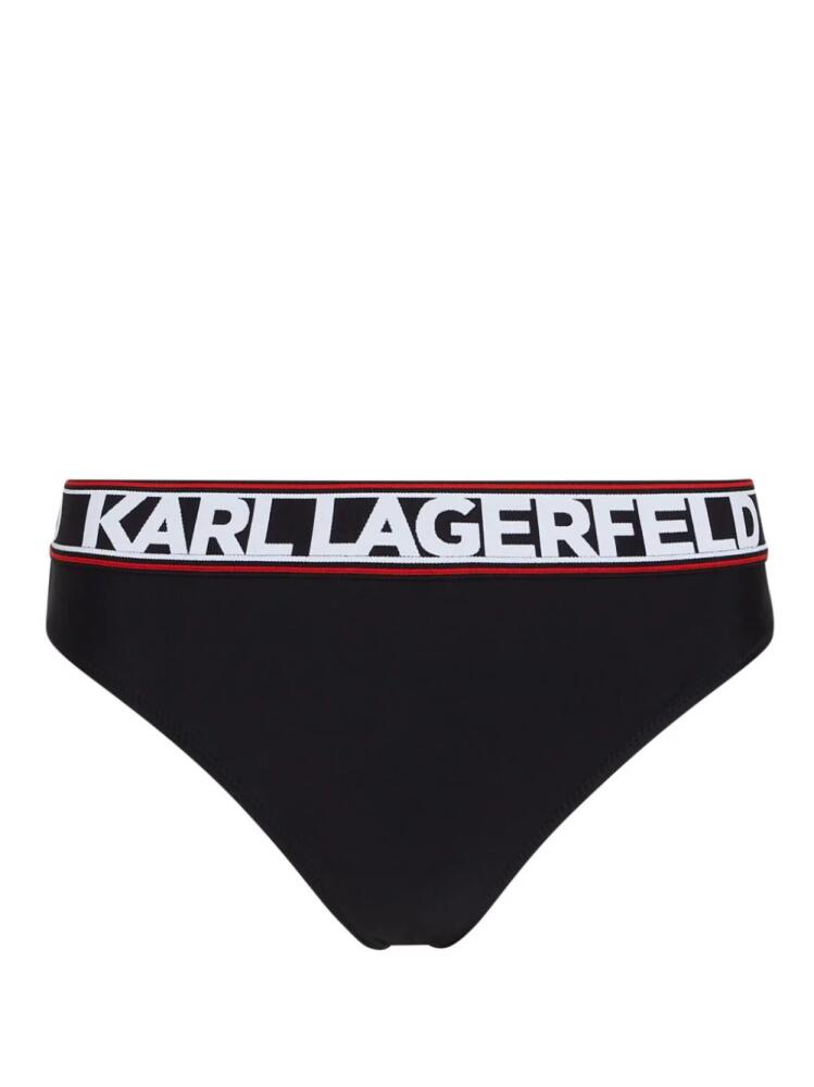 Karl Lagerfeld logo-waistband bikini bottoms - Black Cover