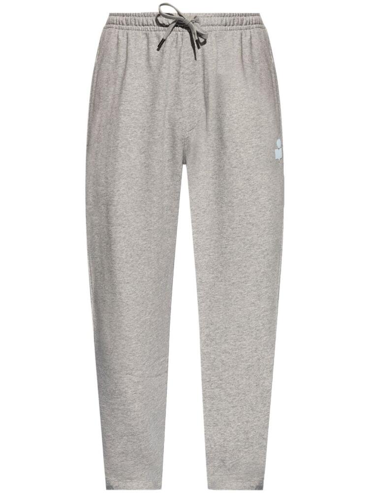 MARANT logo-appliqué cotton track pants - Grey Cover