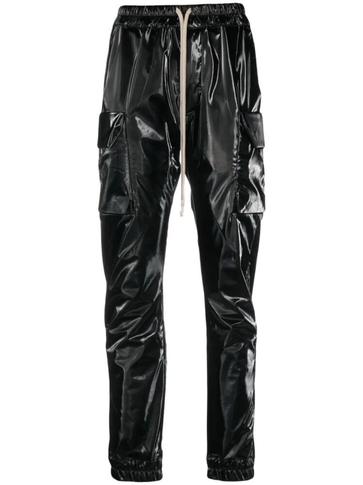 Rick Owens DRKSHDW patent drawstring trousers - Black Cover