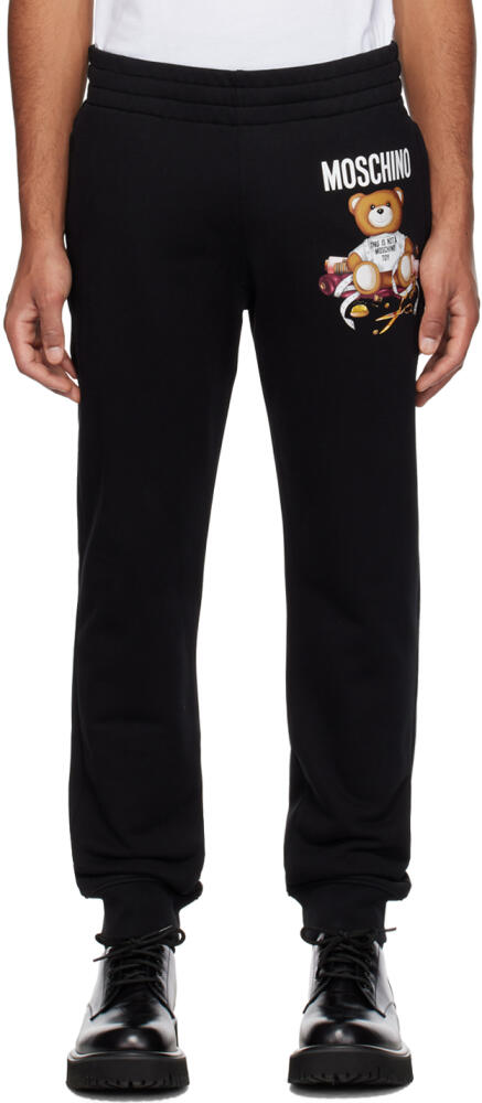 Moschino Black Teddy Bear Sweatpants Cover