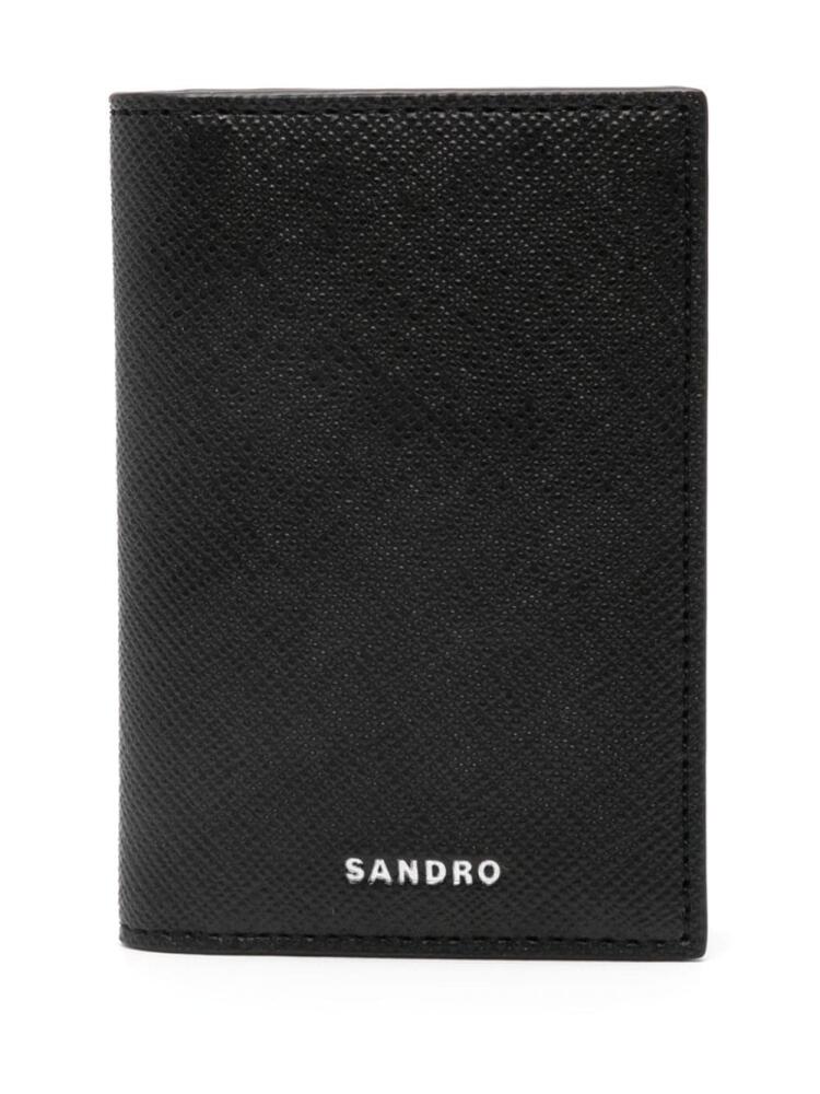 SANDRO leather bi-fold card holder - Black Cover