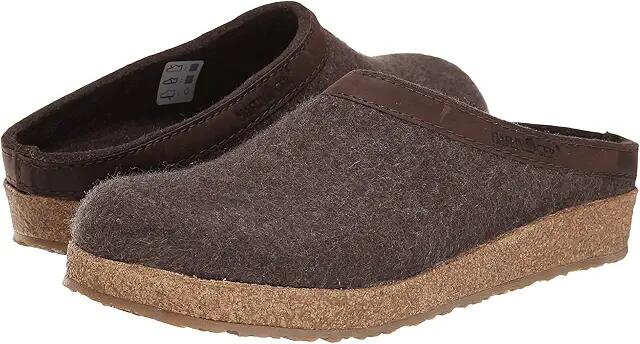 Haflinger GZL Leather Trim Grizzly (Brown) Clog Shoes Cover