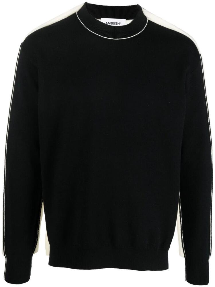 AMBUSH colour-block crew-neck jumper - Black Cover