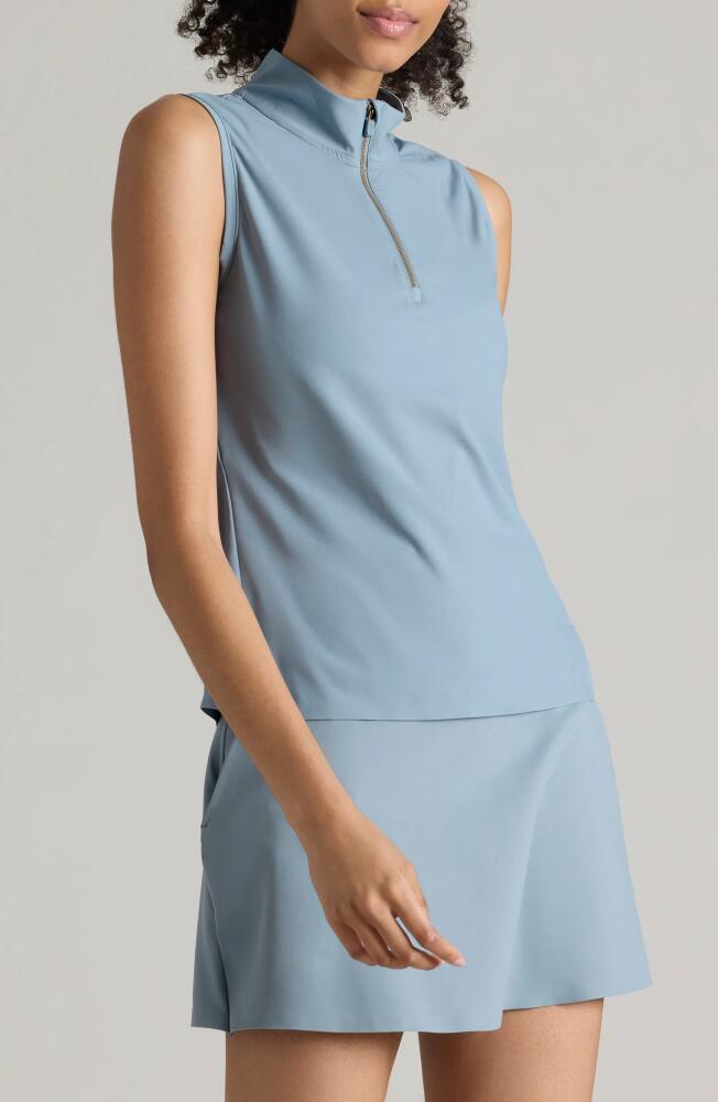 Rhone Course to Court Sleeveless Half Zip Top in Blue Mist Cover