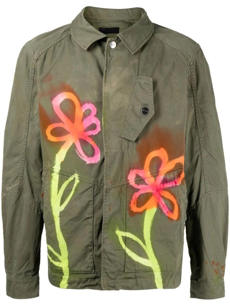 Stain Shade floral button-down jacket - Green Cover