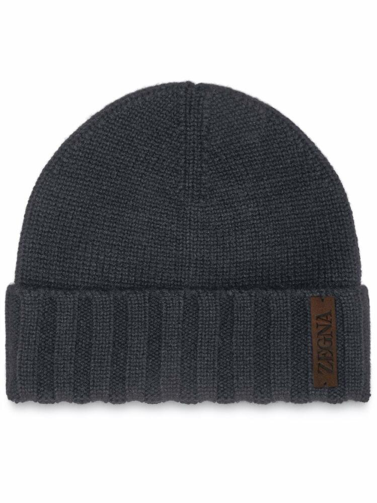 Zegna Oasi cashmere beanie - Blue Cover