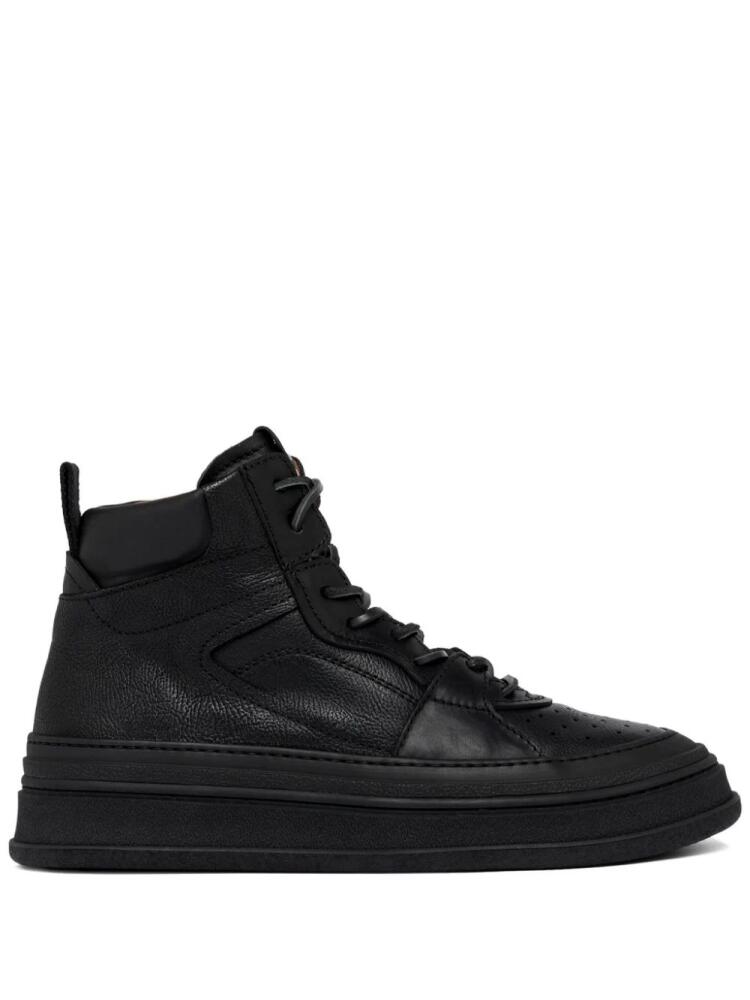 Buttero ankle-lenght leather sneakers - Black Cover