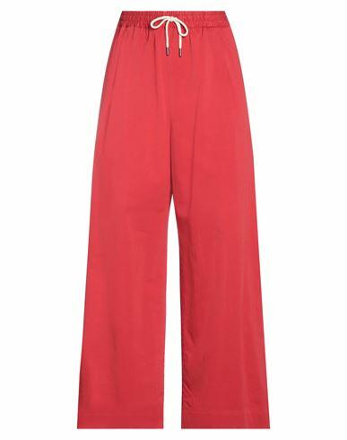 Berwich Woman Pants Red Cotton, Silk, Elastane Cover