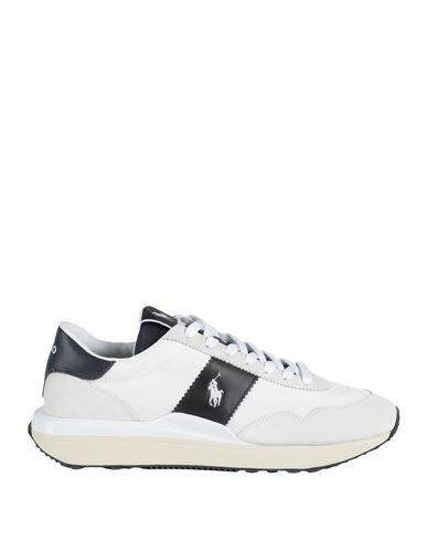 Polo Ralph Lauren Man Sneakers White Leather, Textile fibers Cover