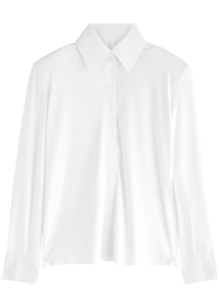 Norma Kamali Stretch-jersey Shirt - White Cover