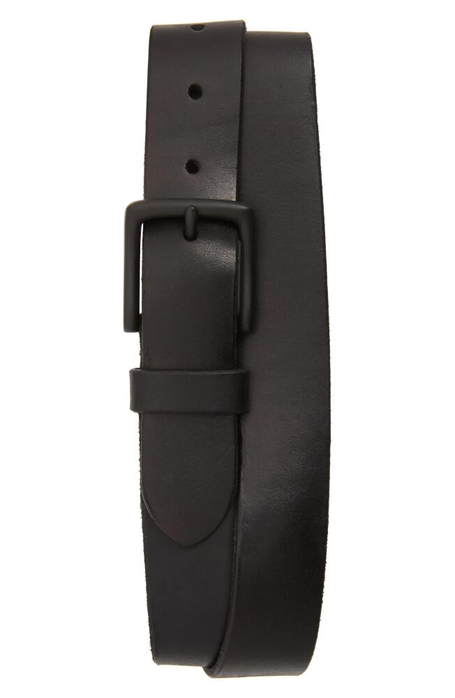 AllSaints Leather Belt in Black/Matte Black Cover