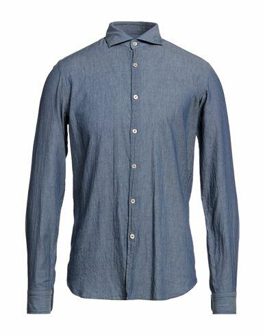 Alessandro Gherardi Man Shirt Blue Size 15 ¾ Cotton Cover