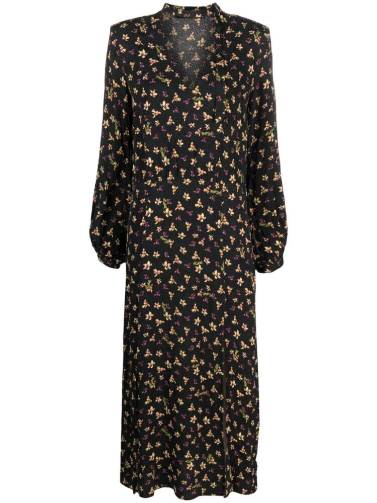 ROTATE BIRGER CHRISTENSEN floral-print midi dress - Black Cover