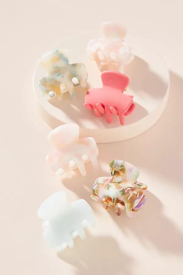 Anthropologie Speckled Mini Hair Clip Set Cover