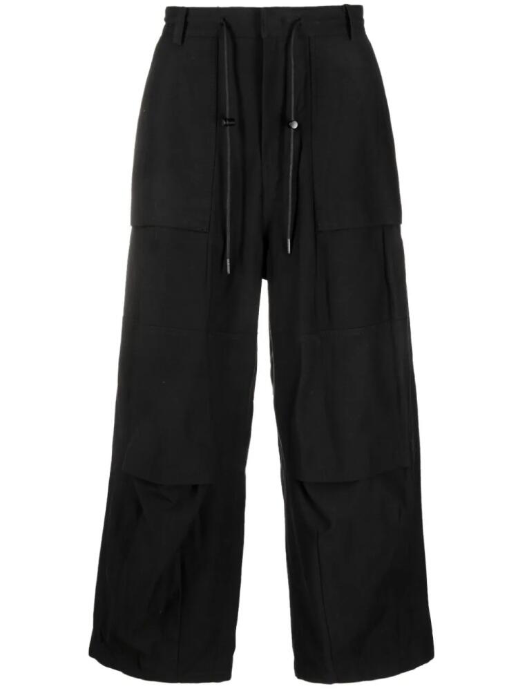 Juun.J wide-leg track pants - Black Cover