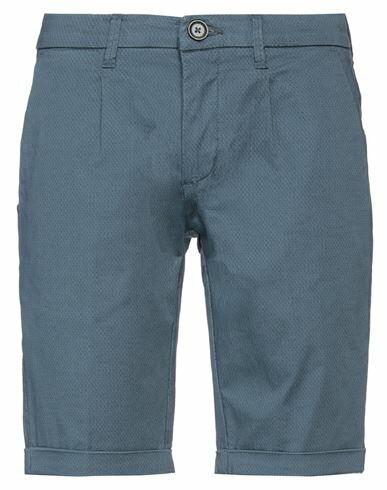 Yes Zee By Essenza Man Shorts & Bermuda Shorts Slate blue Cotton, Elastane Cover