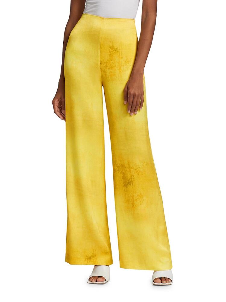 Silvia Tcherassi Women's Andie Wide Leg Pants - Canary Cover