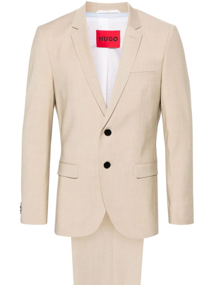 HUGO notched-lapels single-breasted blazer - Neutrals Cover