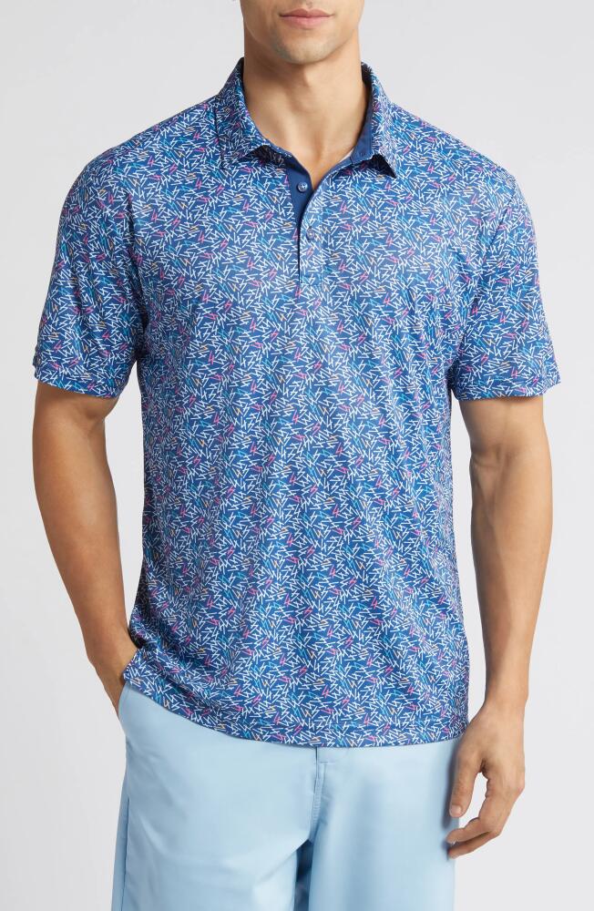 Swannies Fore Scatter Print Golf Polo in Navy Cover