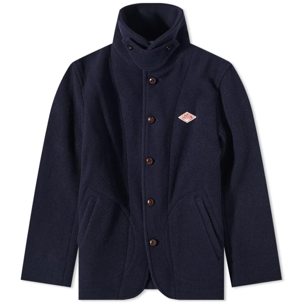 Danton Men's Round Collared Wool Jacket in Navy Cover