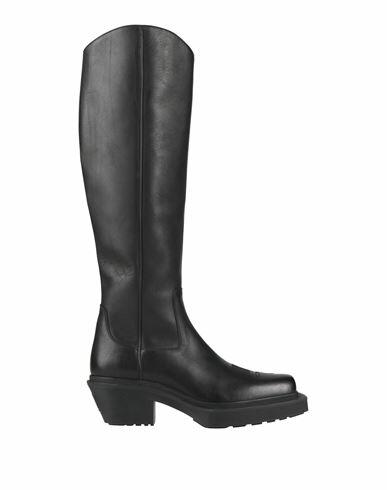 Vetements Woman Boot Black Leather Cover