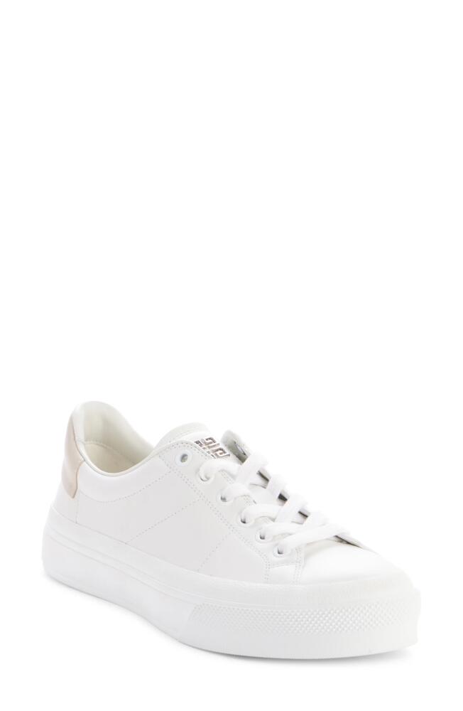 Givenchy City Sport Lace-Up Sneaker in White/Beige Cover