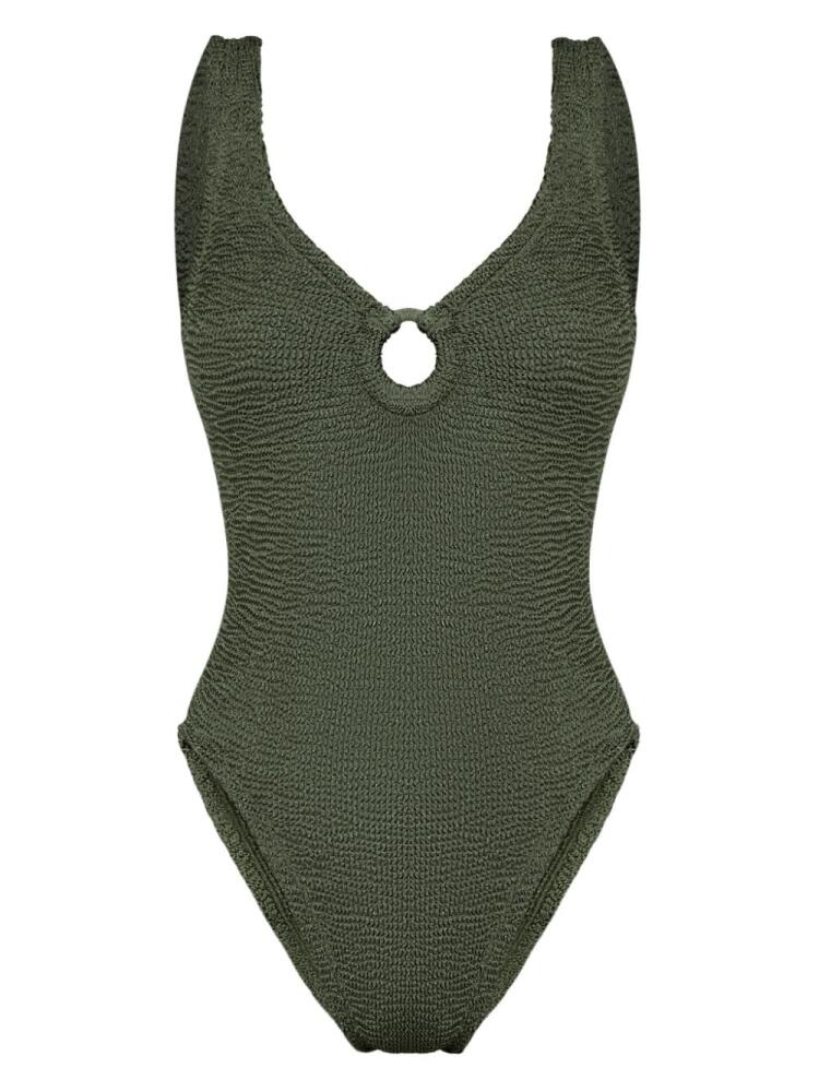 Hunza G Celine seersucker swimsuit - Green Cover