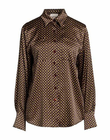 Siyu Woman Shirt Ocher Silk, Elastane Cover