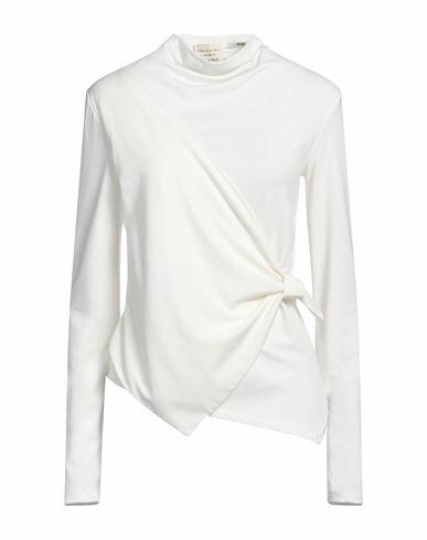 Alessia Santi Woman T-shirt White Polyester, Viscose, Elastane Cover