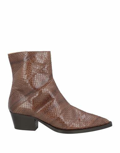 Malìparmi Woman Ankle boots Brown Leather Cover