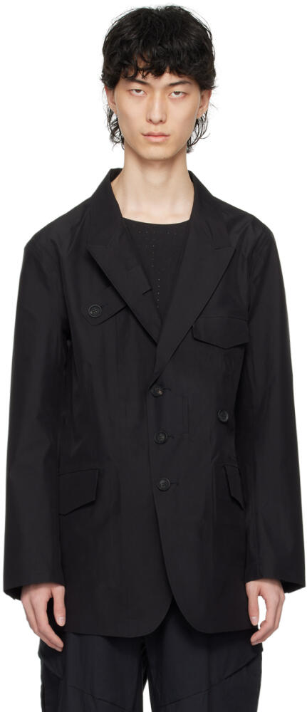 Y-3 Black Atelier Double-Breasted Blazer Cover