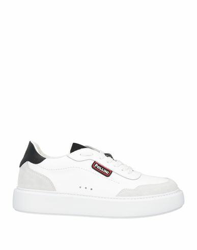 Pollini Man Sneakers White Leather Cover