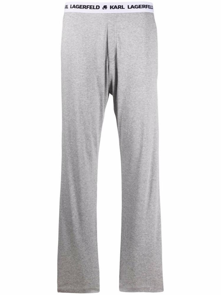 Karl Lagerfeld logo band pajama trousers - Grey Cover