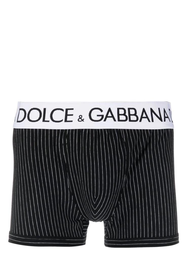 Dolce & Gabbana stripe-print boxer briefs - Black Cover