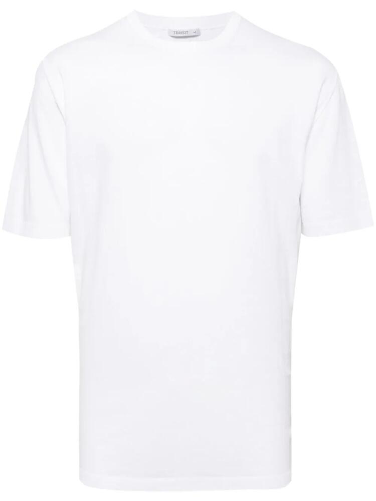 Transit stitch knitted t-shirt - White Cover