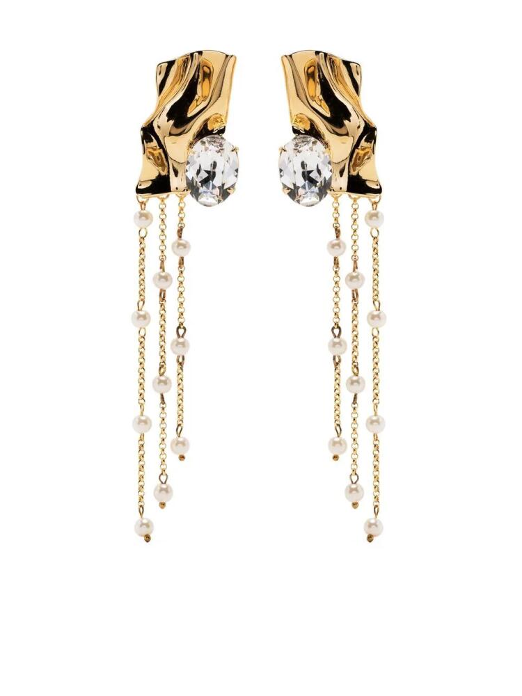 Sterling King Kiki pearl drop earrings - Gold Cover