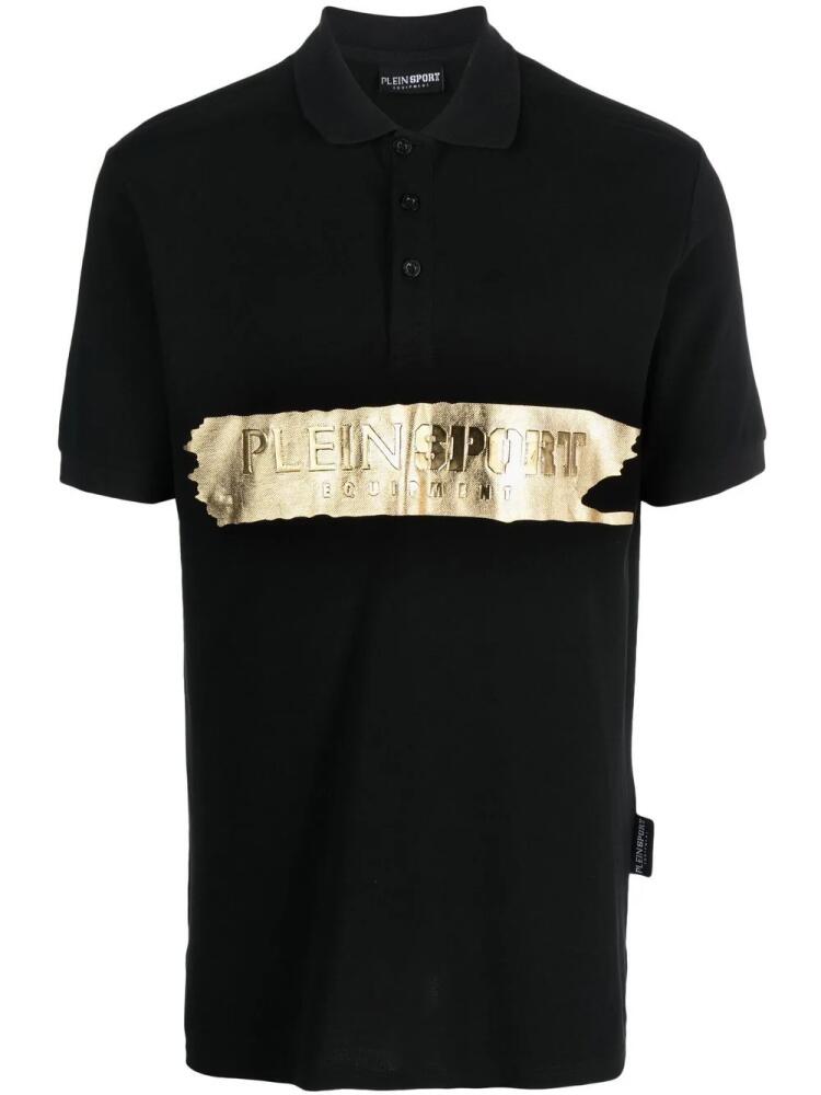 Plein Sport logo-print short-sleeved polo shirt - Black Cover