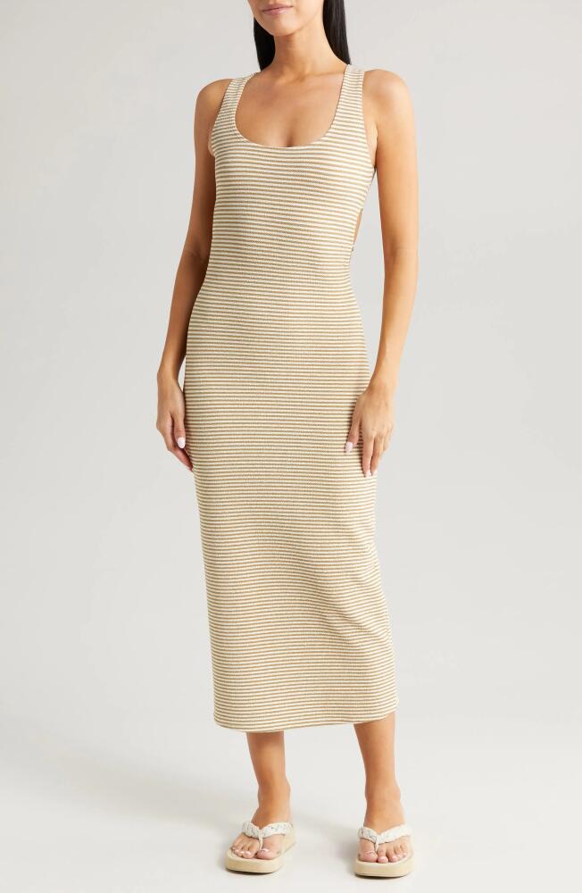 MONTCE Mickie Neutral Stripe Cover-Up Dress Cover