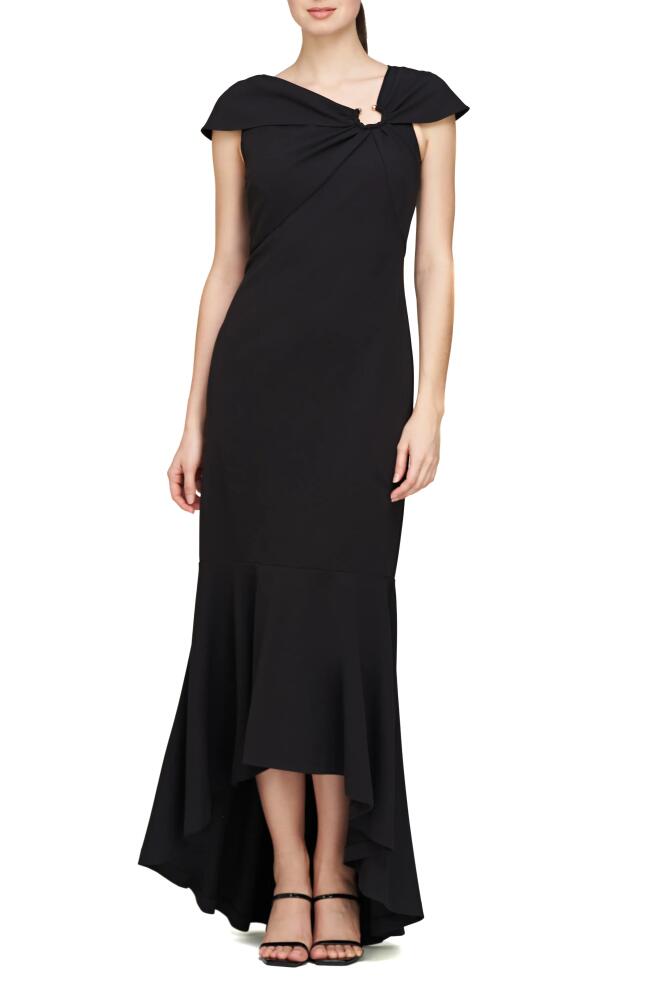 JS Collections Olivia High-Low Mermaid Gown in Black Cover