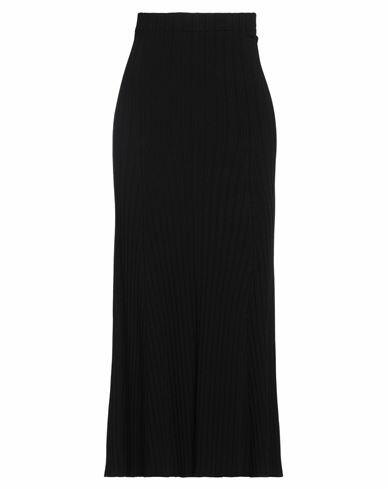 Roberto Collina Woman Midi skirt Black Viscose, Polyester Cover