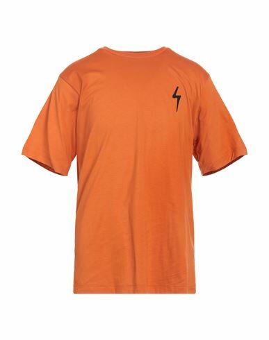 Giuseppe Zanotti Man T-shirt Orange Cotton Cover