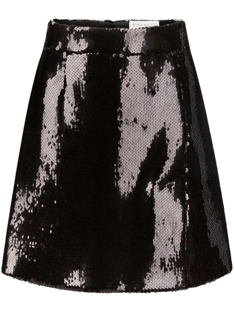 Nina Ricci Sequin Mini Skirt - Black Cover