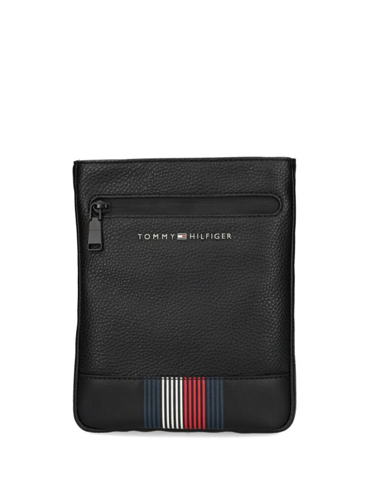 Tommy Hilfiger logo-stamp messenger bag - Black Cover