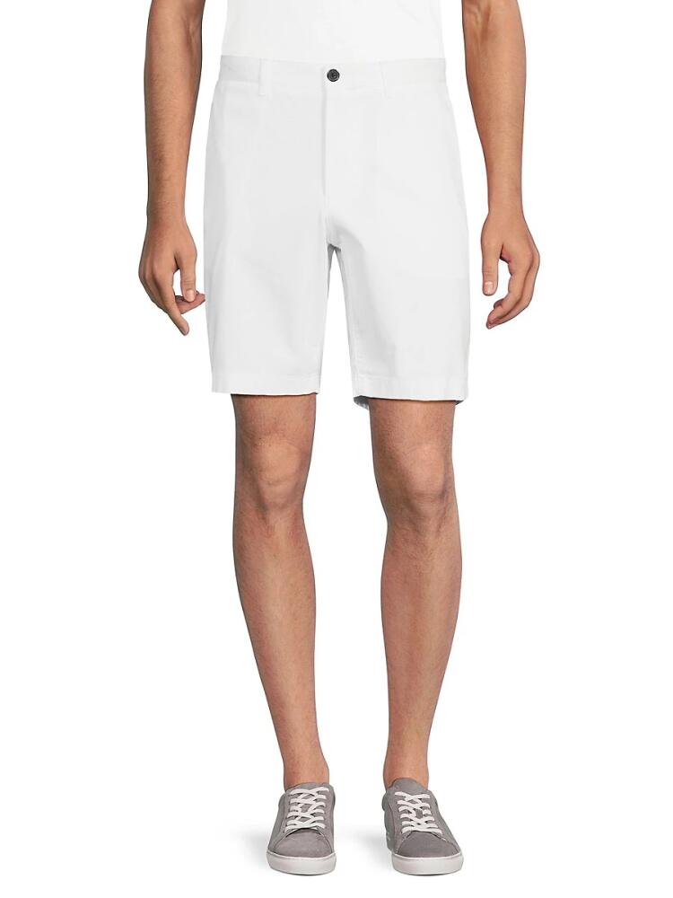 Theory Men's Zaine Solid Shorts - White Cover