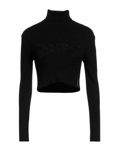 Hinnominate Woman Turtleneck Black Viscose, Acrylic, Elastane Cover