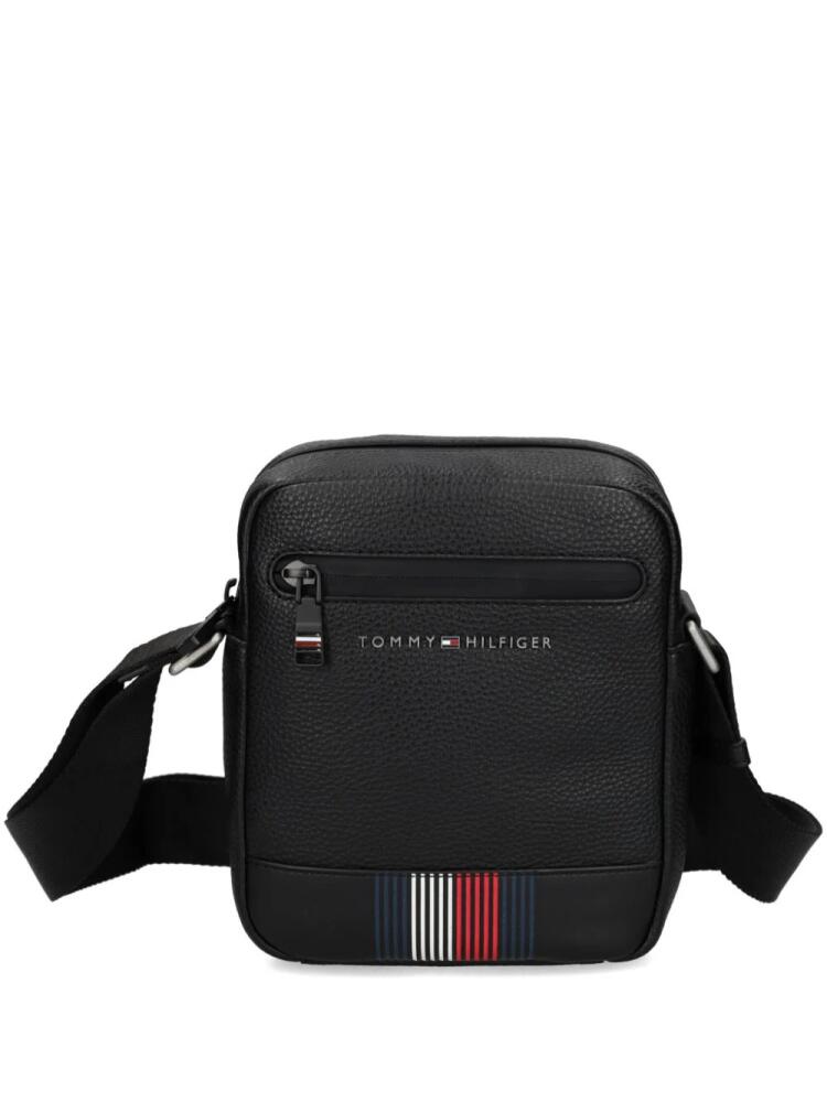 Tommy Hilfiger logo-stamp messenger bag - Black Cover