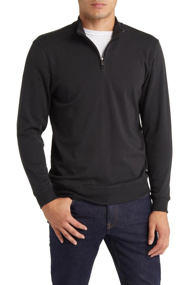 The Normal Brand Puremeso Weekend Quarter Zip Top in Black Cover