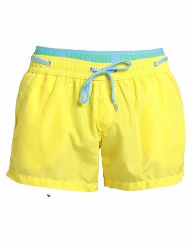 Moschino Man Swim trunks Yellow Polyester, Polyamide, Elastane Cover